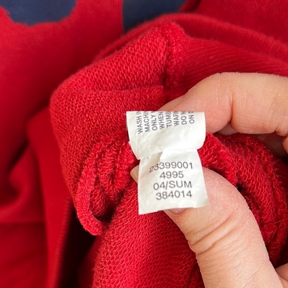 Vintage Gap Red Surf Hawaii  Hoodie Front Pockets NWT Size M 7-8 - Picture 6 of 9